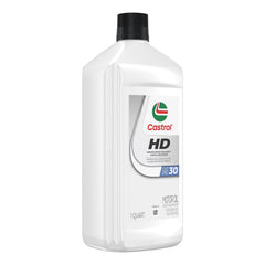 Six Castrol HD‑30 one‑quart bottles grouped for convenient supply