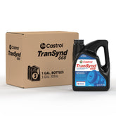 Castrol TranSynd 668 front packaging showing 1 gallon container and clear branding benefit extended drains