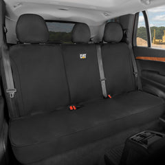 CAT image of adjustable seatbelt openings ensuring buckle accessibility