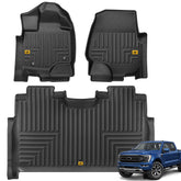 Cat front mats full view showing complete floor protection