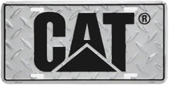 Generic CAT front view showing silver and black plate for bold vehicle personalization