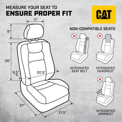 CAT close-up of two-tone stitching and fabric texture for durable style