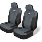 CAT front view gray seat cover showing sleek protection and refreshed interior