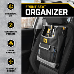 CAT close-up of organizer pocket layout highlighting quick-access compartments