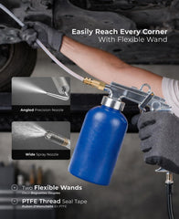 Caute flexible wand inserted into seam showing improved reach benefit
