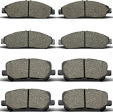 CCTECHMASS front and rear brake pads packaging showing complete 8-piece set benefit