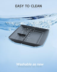 CDEFG installed tray in console side angle demonstrating snug fit