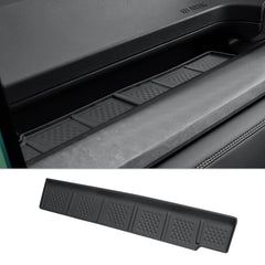 CDEFG front passenger console tray overview showing tidy storage benefit