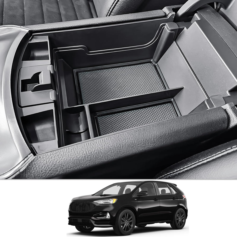 CDEFG front view console tray showing clean custom fit and added organization