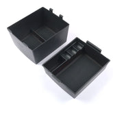 CDEFG front view of center console tray showing fit and organization benefit
