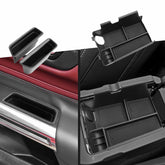 CDEFG front view of console tray showing clean fit and organized space