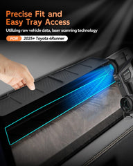 CDEFG tray installed in 4Runner passenger shelf reduces rattles