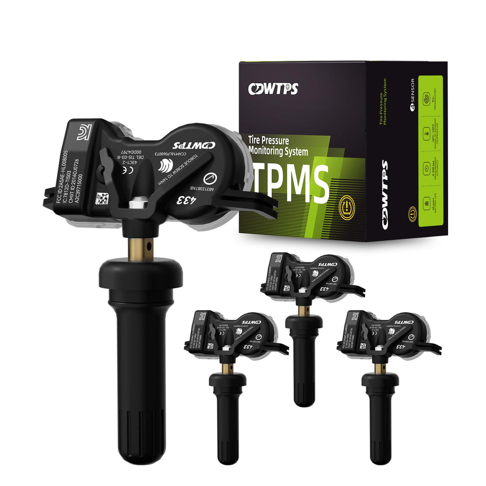 CDWTPS front packaging of TPMS set showing product and compatibility benefits