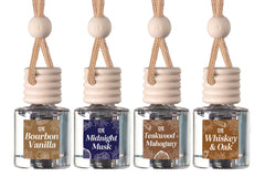 CE CRAFT front view of 4-pack hanging car air fresheners showing packaging and contents benefit: clear scent choice