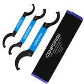 CENFORGE front view of three double-ended spanners showing sizes and finish, durable kit benefit