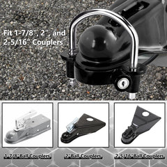 Cenipar lock installed on a trailer coupler showing secure fit and theft deterrence