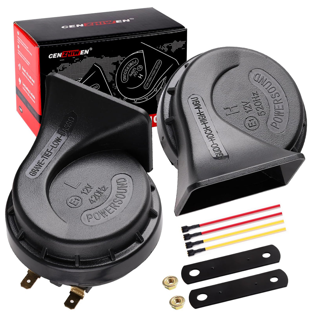 cenzhiwen front view horn kit showing compact dual-tone design and clear fitment benefit