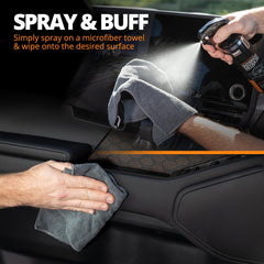 CERAKOTE being wiped on a dashboard for quick clean and protect