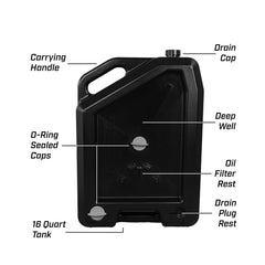 CHAPIN view of screw-on cap sealing reservoir to prevent leaks during transport