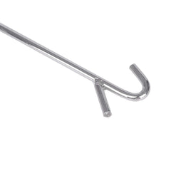 CHDT66 close-up of double-hook head and chrome finish, offers secure grip on pins