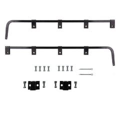 CHDT66 front view of mud flap hangers showing full bar and clips for durable mounting