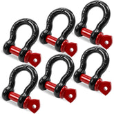 Cheardia front view of six-pack D-ring shackles showing packaging and benefits