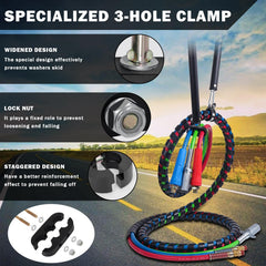 CheeMuii three-hole clamp mounted with locking nut keeping air lines fixed and stable