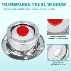 CheeMuii oil sight window close-up for quick visual axle oil checks and monitoring