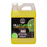 Chemical Guys gallon bottle front view showing cleaner label and durable packaging benefit