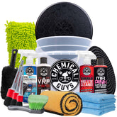 Chemical Guys complete kit laid out showing every included cleaning product and tool