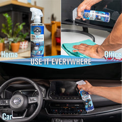 Chemical Guys used on dashboard showing clean finish and reduced dust buildup