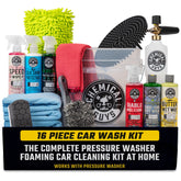 Chemical Guys front packaging showing full 16-piece kit for complete washes