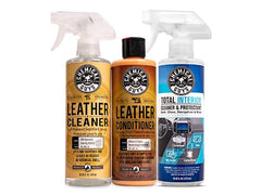 Chemical Guys front packaging bundle showing three bottles and labels for easy identification and confidence