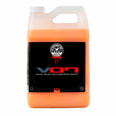 Chemical Guys bottle front label showing product name and benefits
