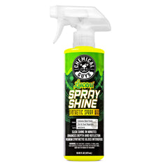 Chemical Guys bottle front label showing product identity and easy-read benefits