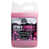 Chemical Guys Mr. Pink gallon bottle front view showing label and size benefit