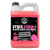 Chemical Guys Mr. Pink front label showing product and size benefits