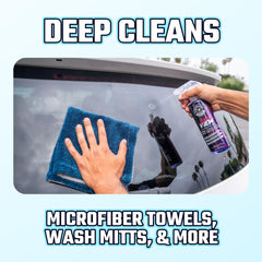 Chemical Guys before and after microfiber towel demonstrating restored softness