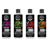 Chemical Guys bottle lineup front packaging showing kit contents and clear labels for easy step-by-step use