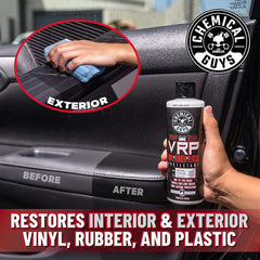 Chemical Guys treated tire after application restoring deep dark appearance