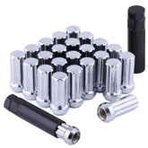 ChnewAuto chrome lug nut front packaging showing full 24-piece kit and keys