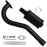 CILOYU front view of full long mini bike exhaust showing fit and finish