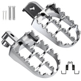 CILOYU front view foot pegs showing wider platform and improved comfort