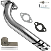 CILOYU front view of exhaust pipe showing fit and styling benefit