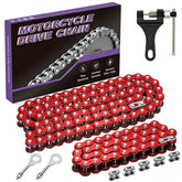 CILOYU red 420 chain front view showing durable finish and length for mini-bike