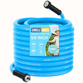 CircleRiver full coiled 100ft hose showing compact storage and portability