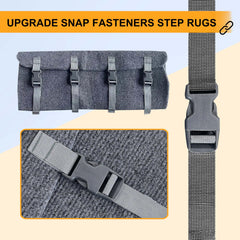CircleRoad step cover installed on RV step showing improved traction and safety