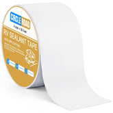 CircleRoad front roll of white roof tape showing width and packaging benefit