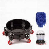 CJKKH front view of dolly showing five casters and sturdy platform for easy transport