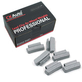 CKAuto front packaging box showing 25 coated 1 oz weights and clear product ID, professional convenience